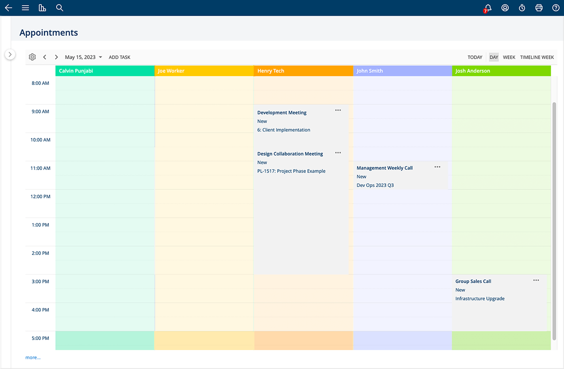 Appointment Calendar Daily