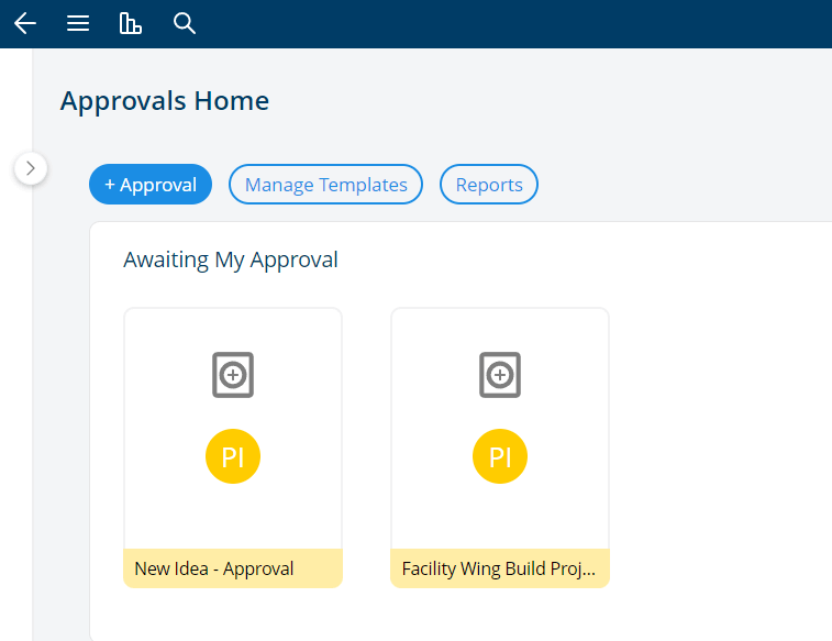 Approvals Home