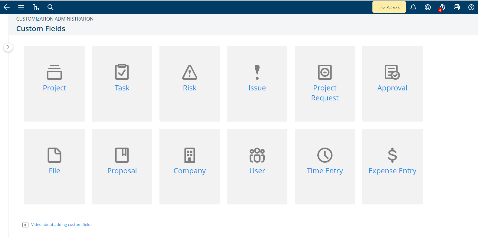 Custom Fields for almost any item in the system