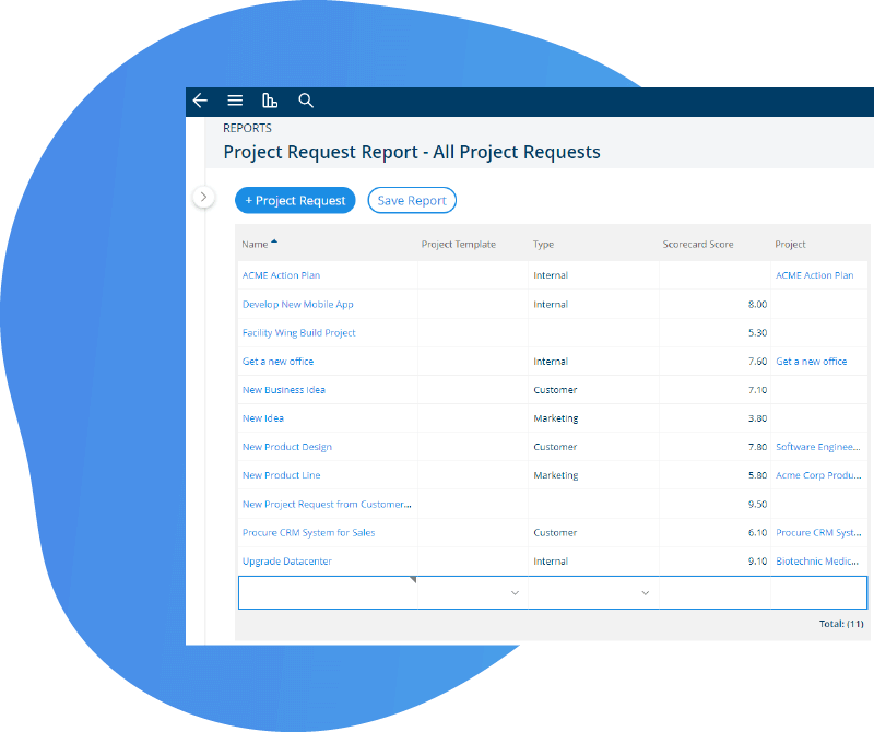 Project Request Report