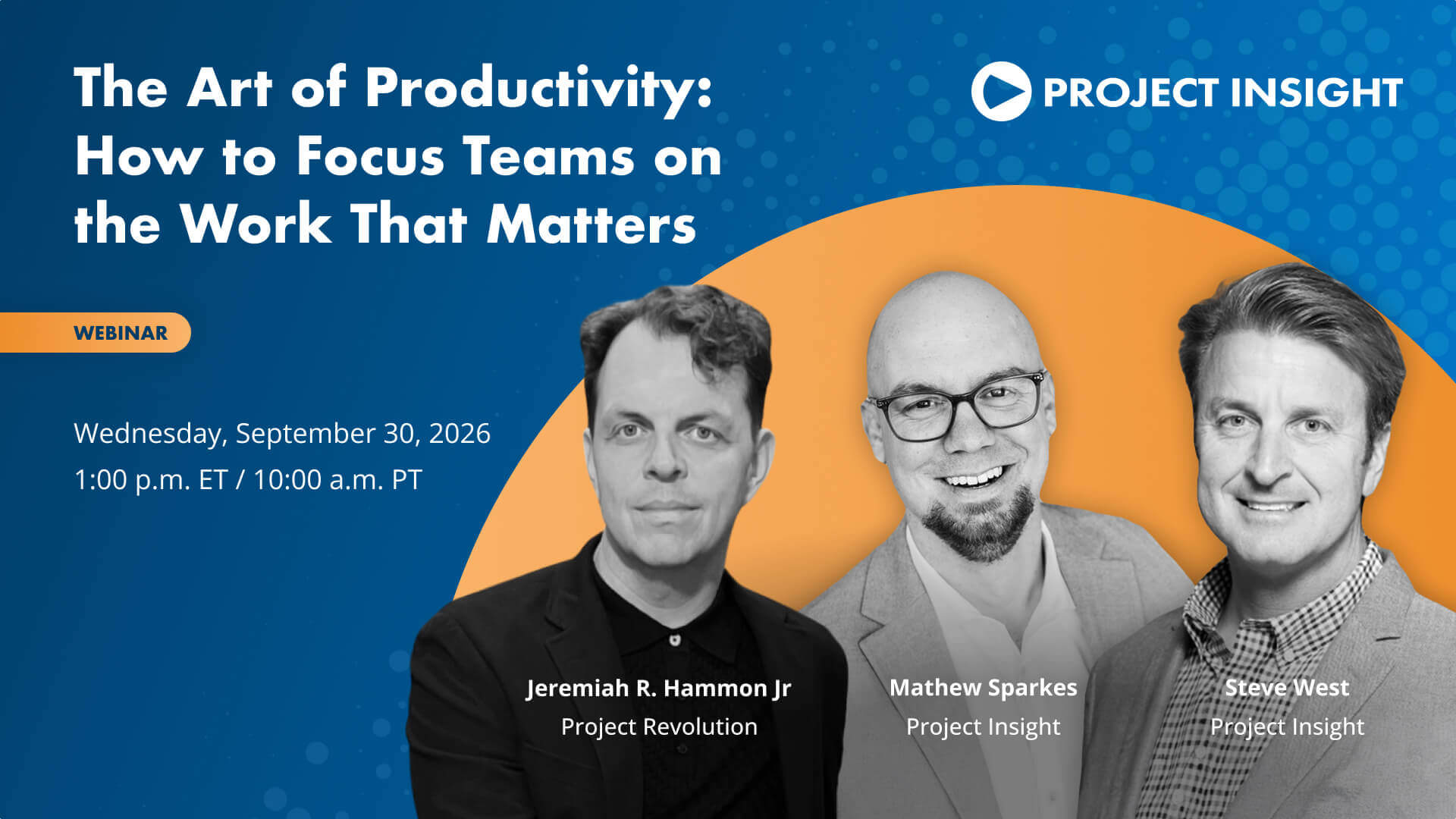 The Art of Productivity webinar with Jeremiah Hammon, PMP