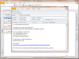 Synchronize Project Tasks with Outlook