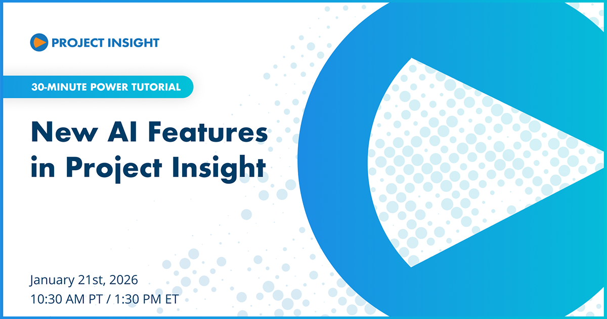 New AI features in Project Insight